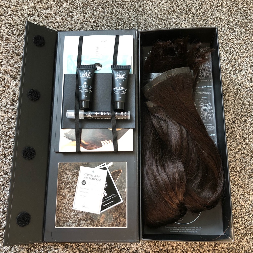 Zala 20” Dark Choc Brown hair extensions 200gr